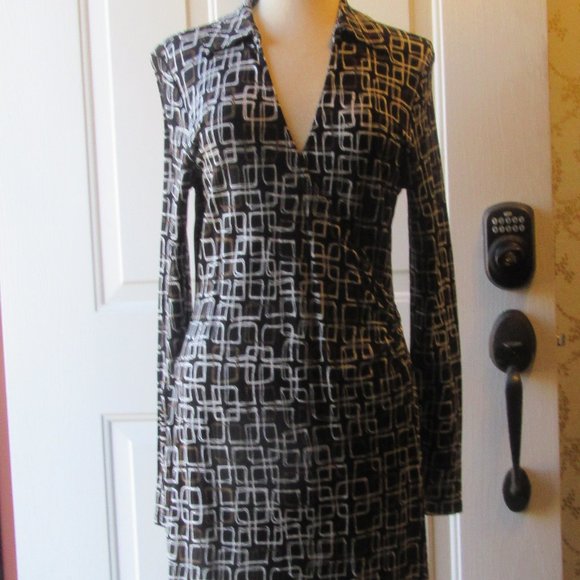 NWT Talbots Long Sleeve Midi Faux Wrap Dress Size 10 - Picture 7 of 12